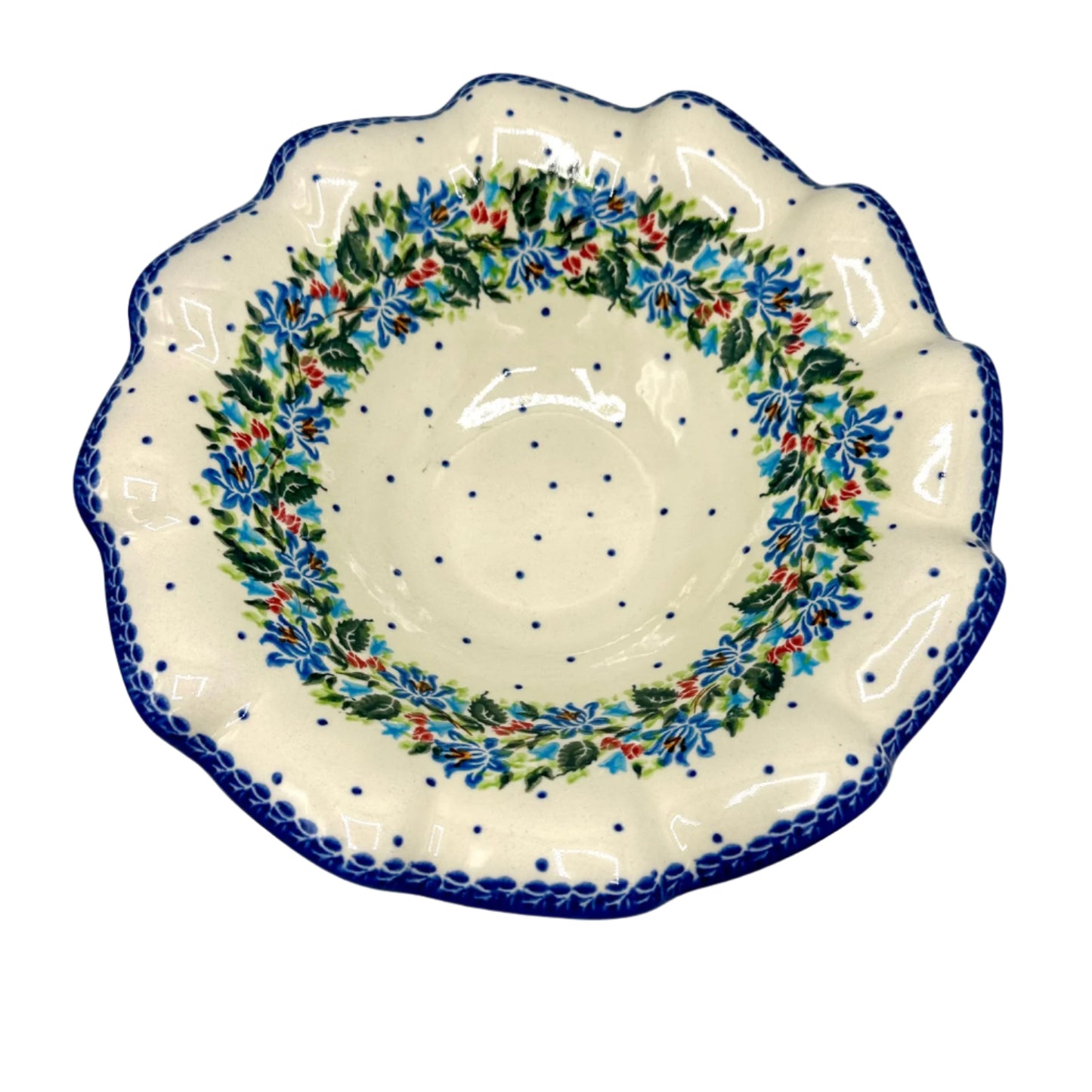 Polish Pottery Wave Bowl 090442