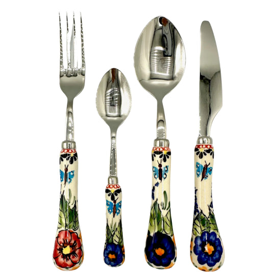 Polish Pottery Avenue Flatware Set