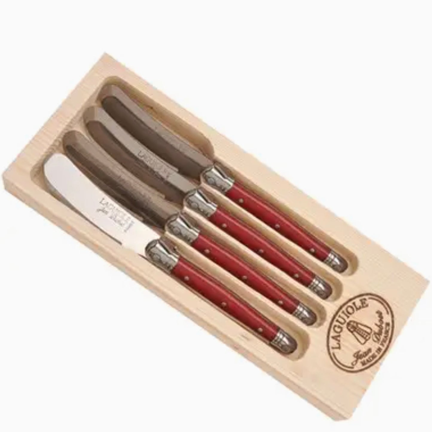 Jean Dubost 4 Spreaders Red in A Tray