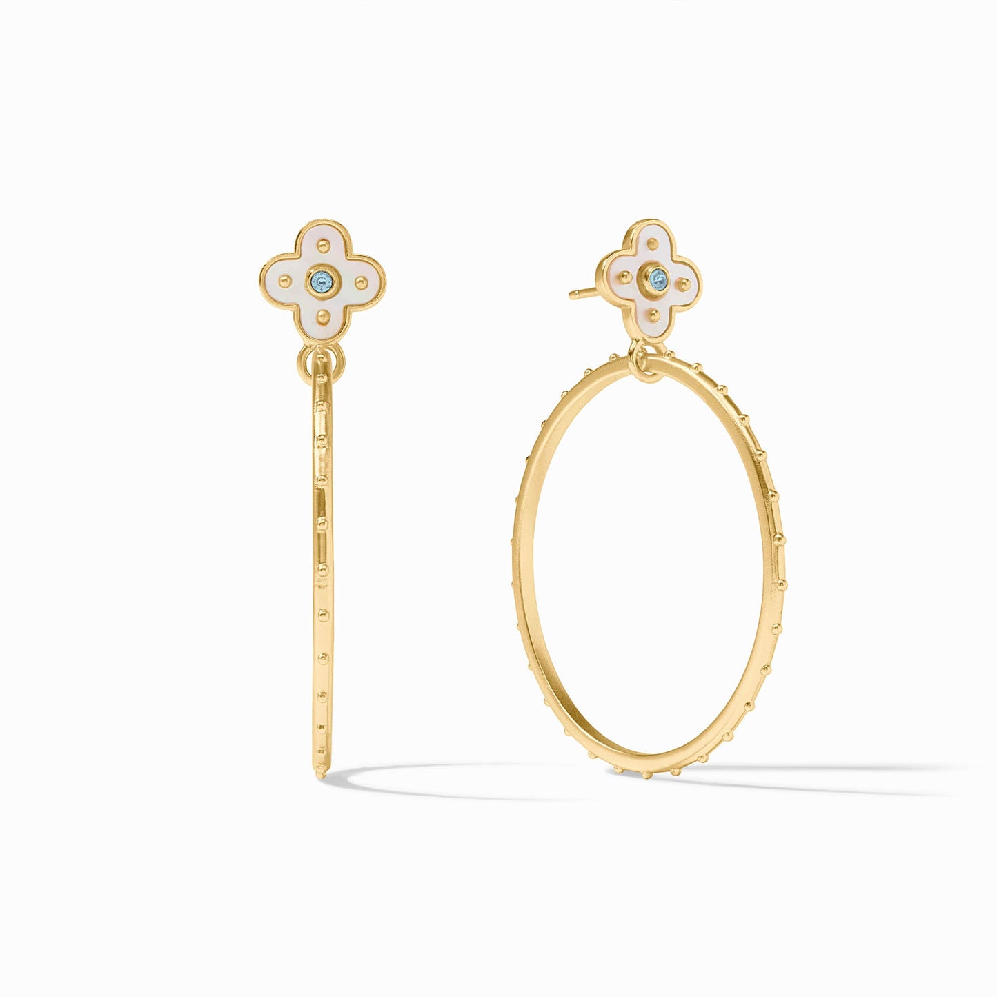 Julie Vos Colette Statement Earring-Chalcedony Blue