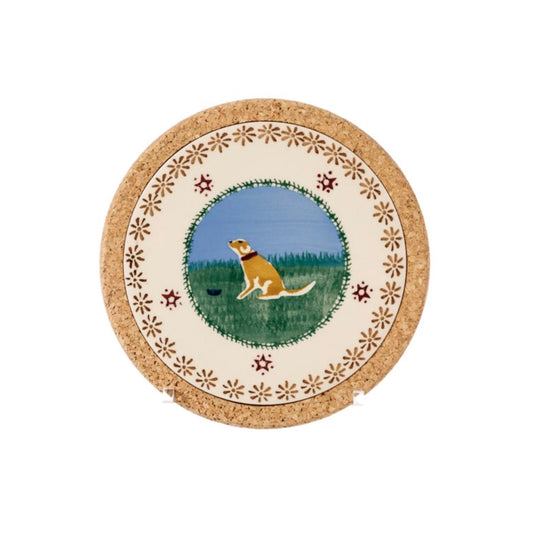 Landscape Dog Round Trivet