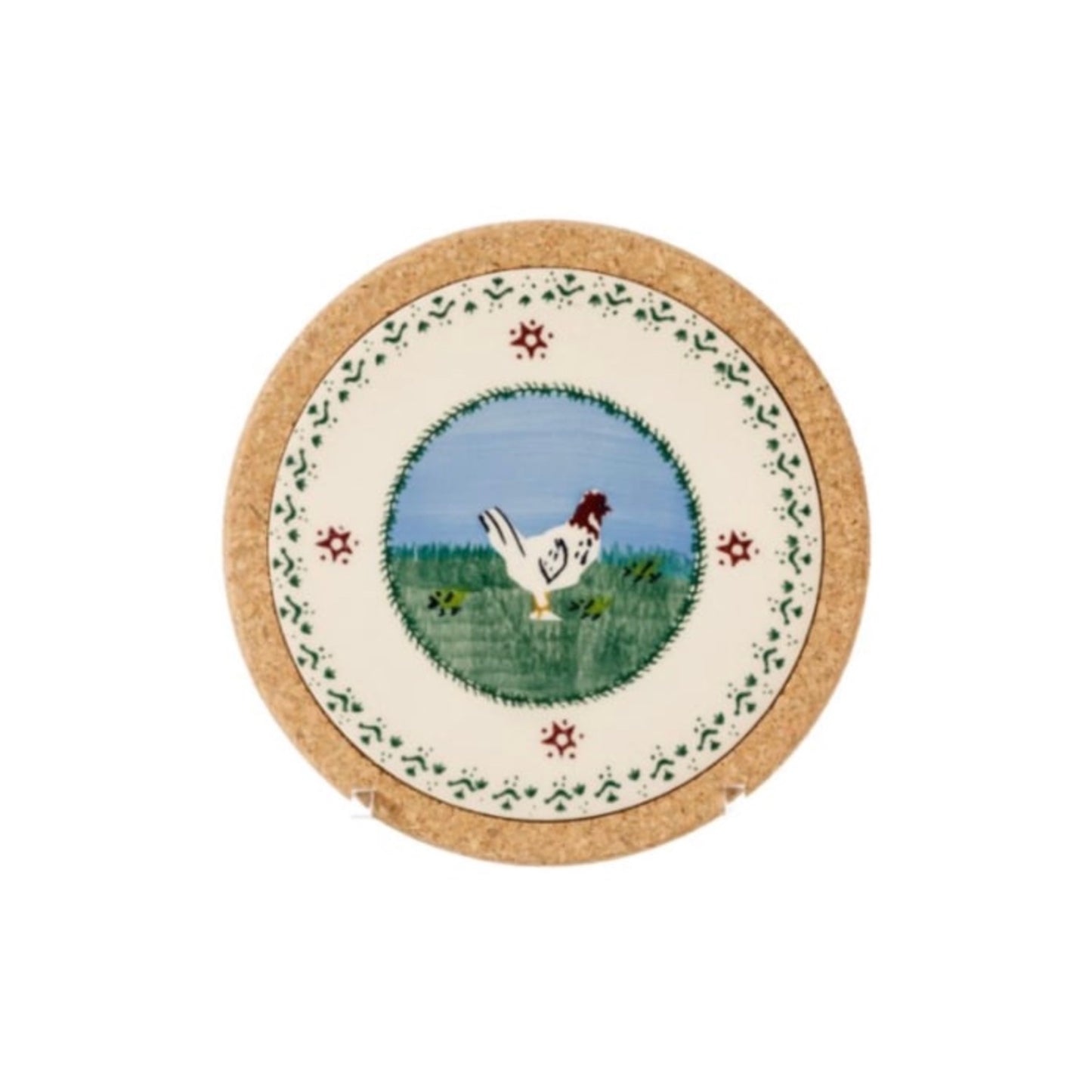 Landscape Hen Round Trivet