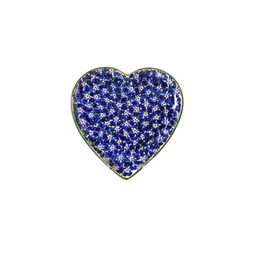 Lawn Dark Blue Medium Heart Plate