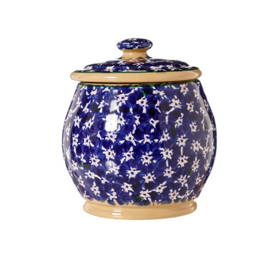 Lawn Dark Blue Small Round Jar