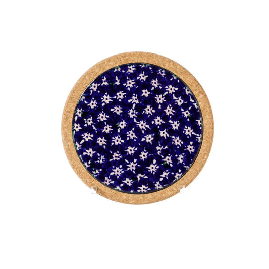 Lawn Dark Blue Round Trivet