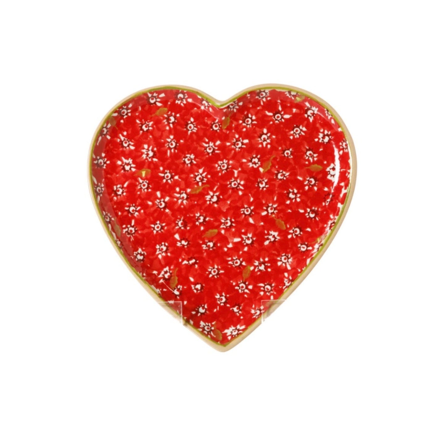 Nicholas Mosse Lawn Red Medium Heart Plate