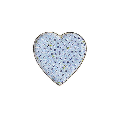 Lawn Light Blue Medium Heart Plate