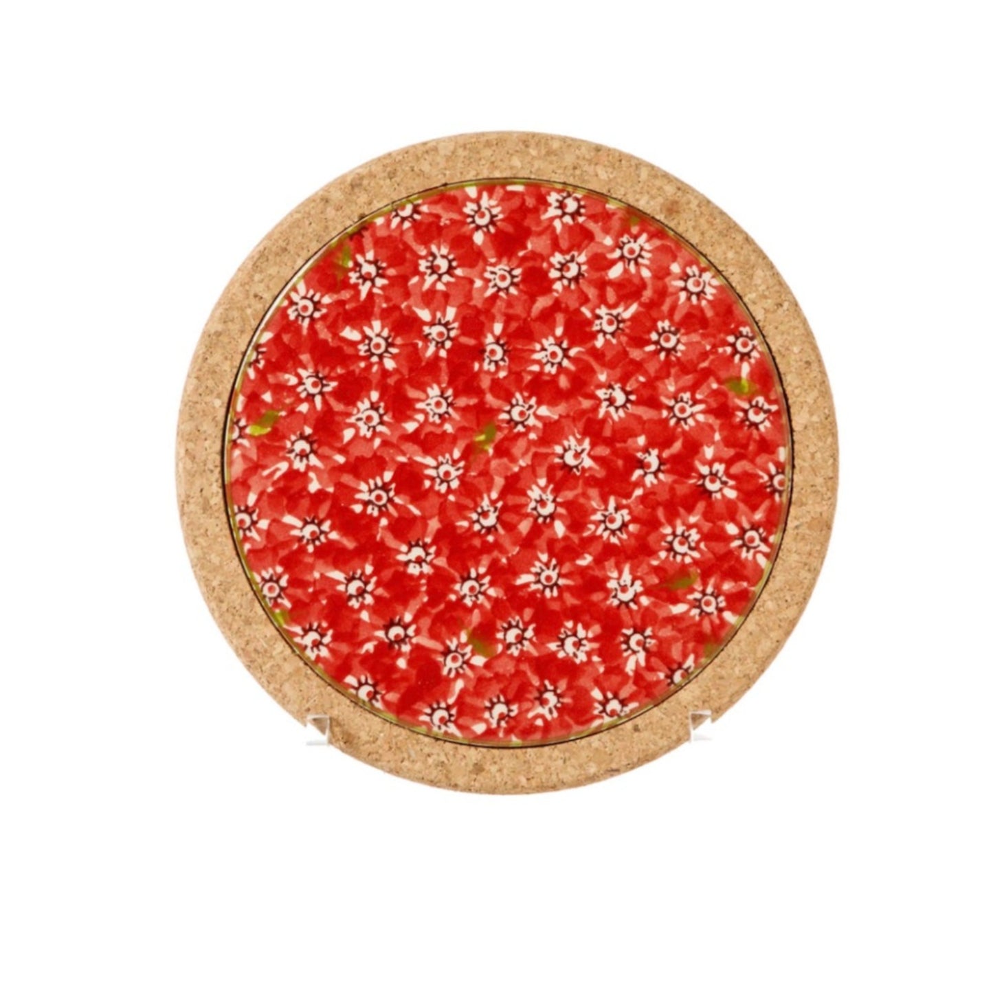 Nicholas Mosse Lawn Red Round Trivet