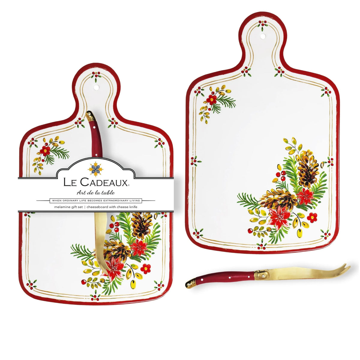 Le Cadeaux Natale Cheeseboard with Cheese Knife Gift Set