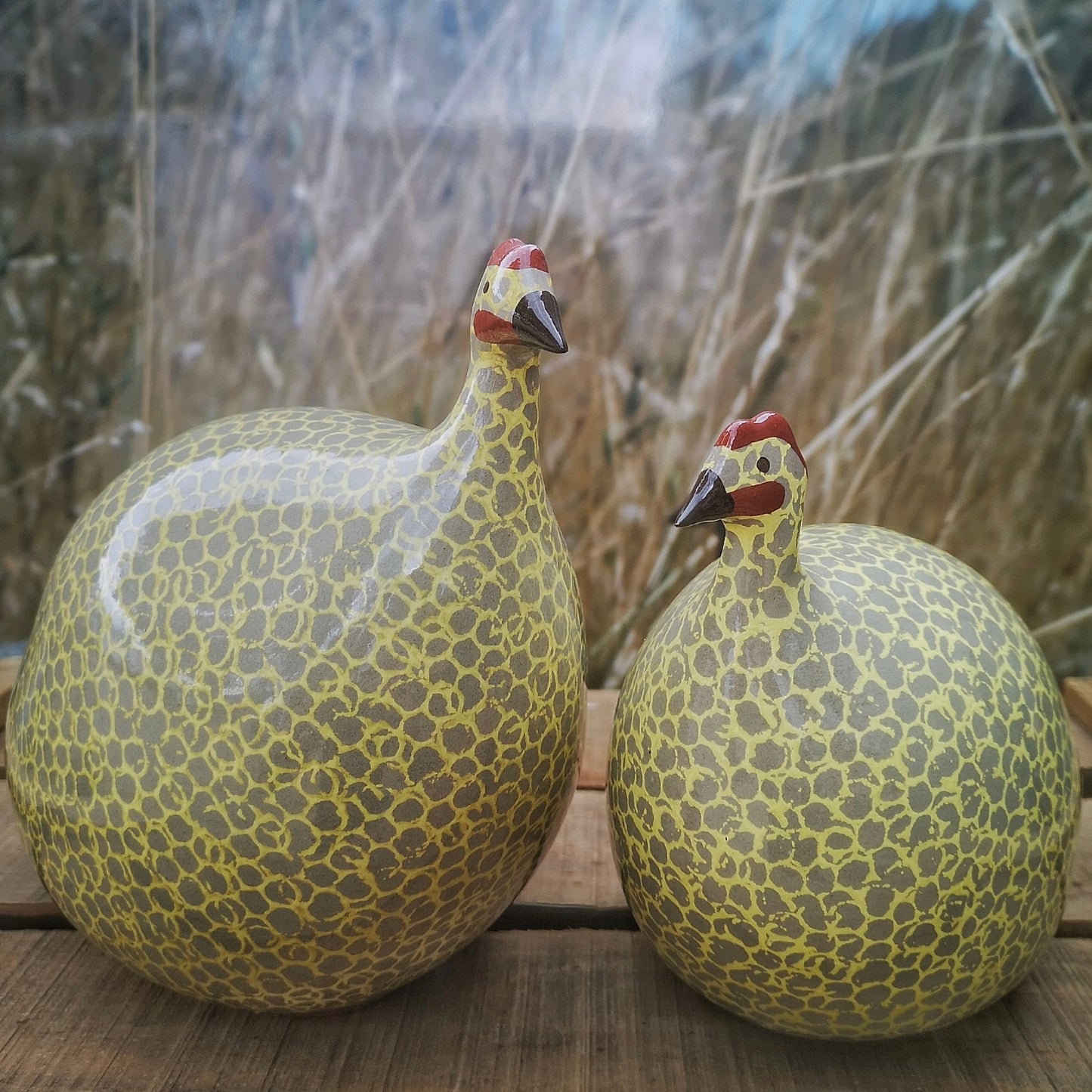 Les Ceramiques de Lussan Guinea Grey Spotted Yellow