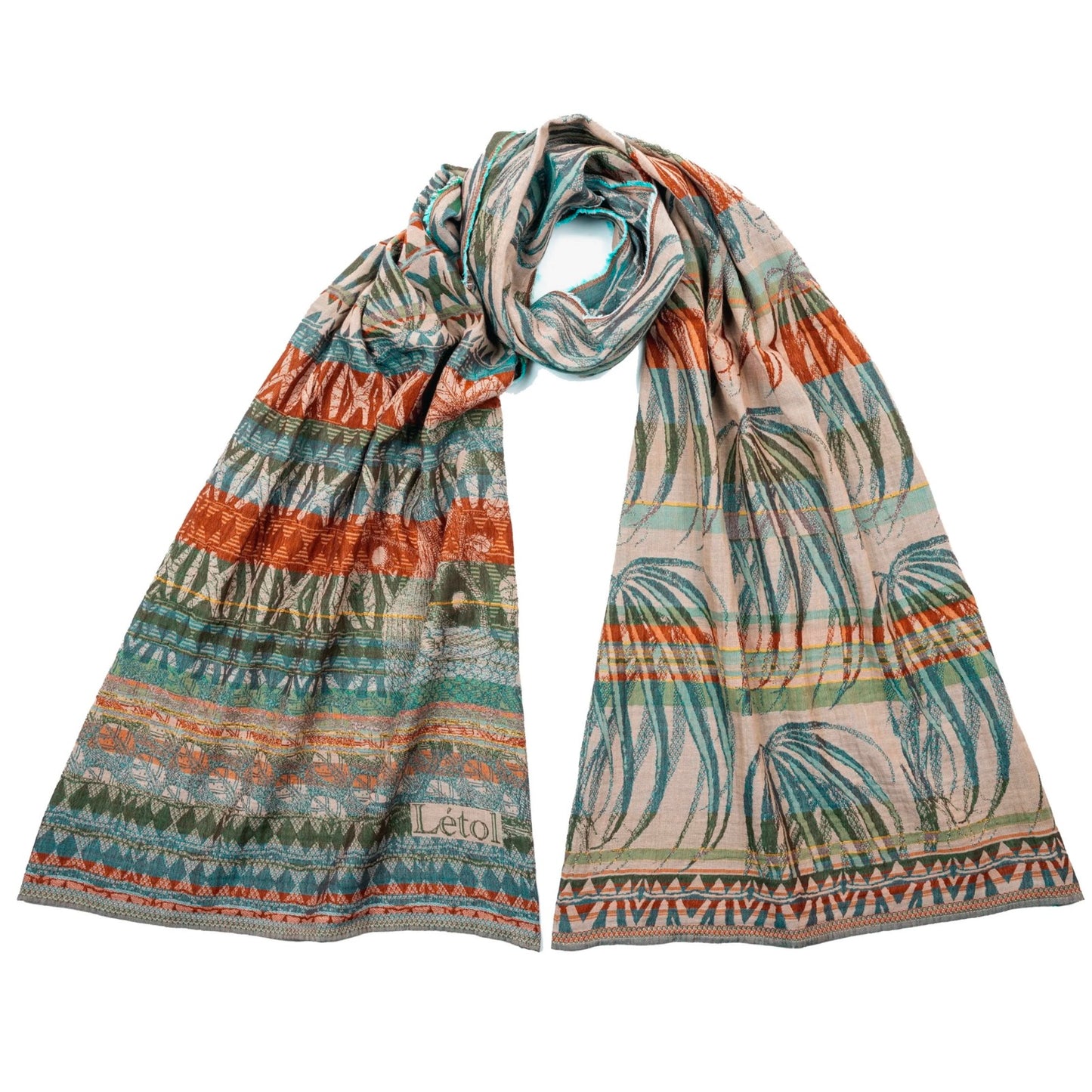 Létol Pierrette Aigue Marine Organic Cotton Scarf