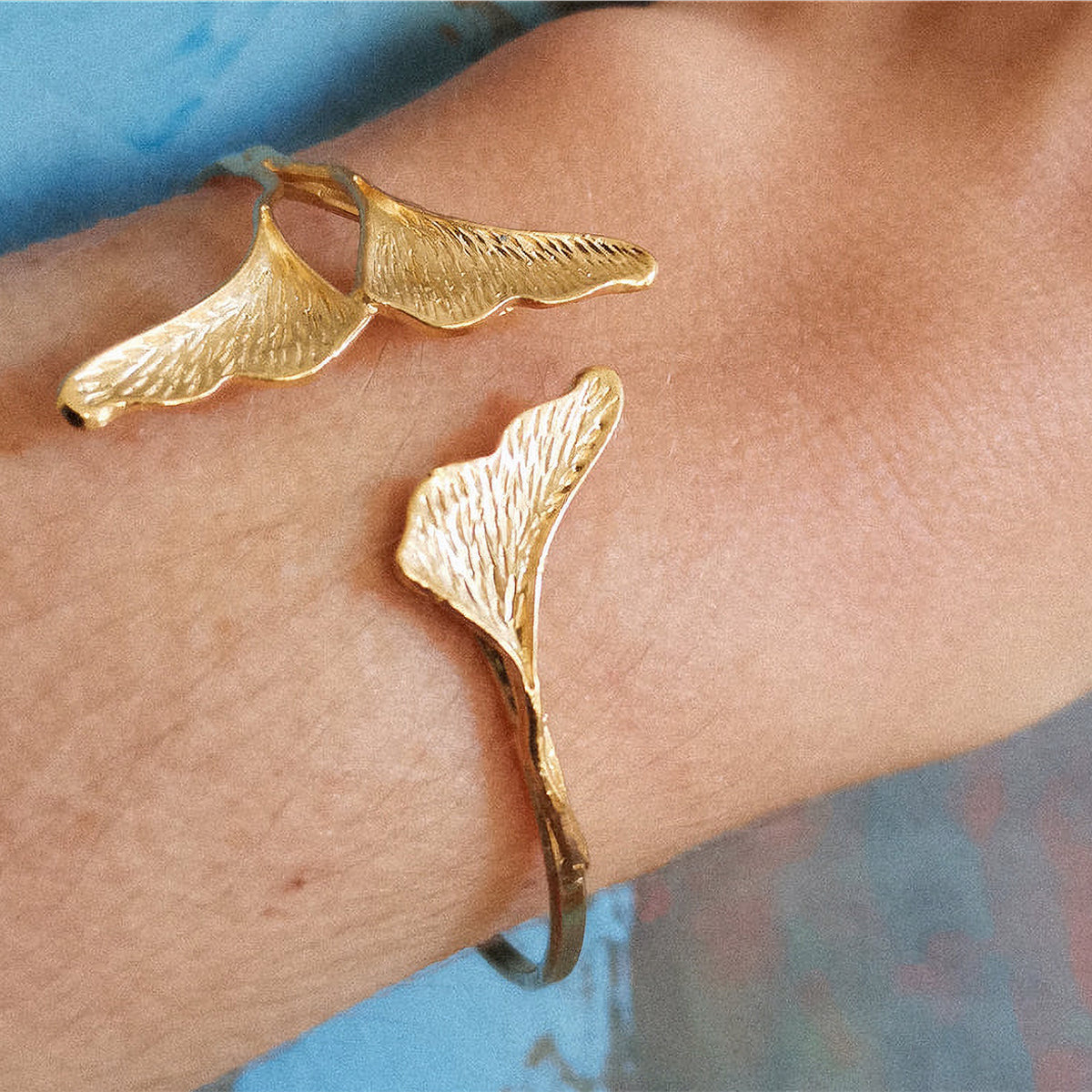 Golden Double Gingko Bracelet