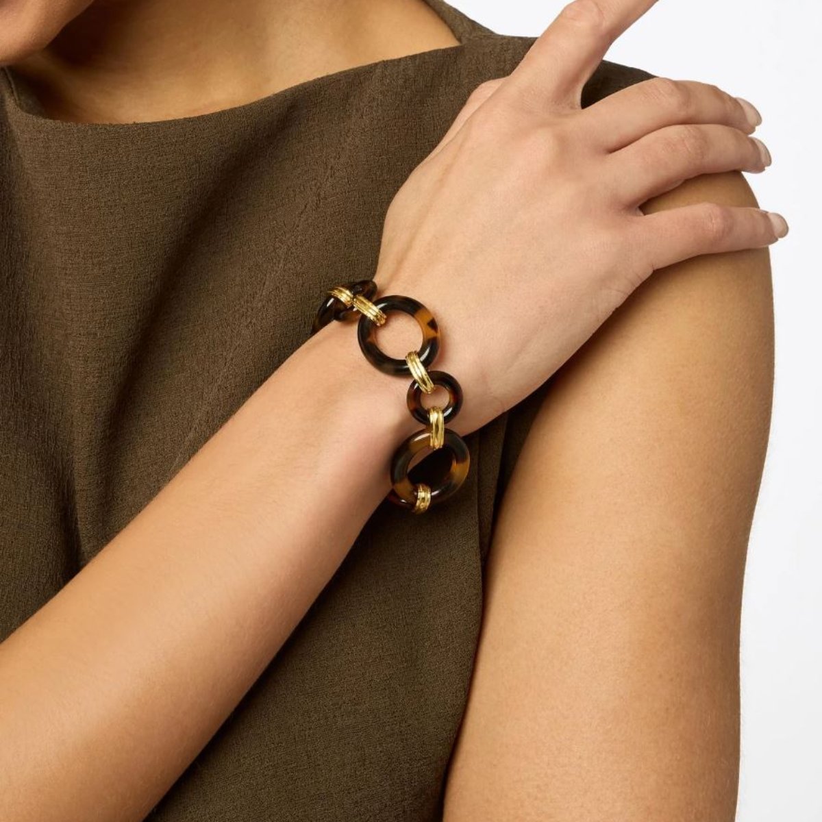 Julie-Vos-Madison-Link-Bracelet-Tortoiseshell