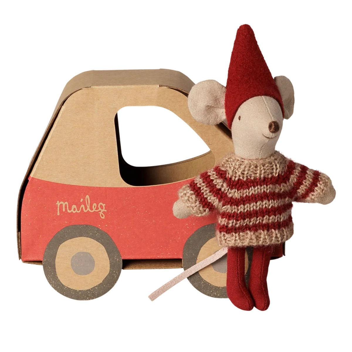 Maileg Christmas Mouse, Little Sister in Car Box