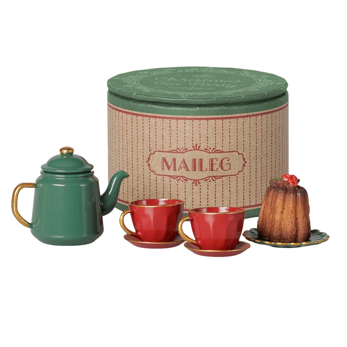 Maileg Christmas Tea Party, Mouse -  Red/Green