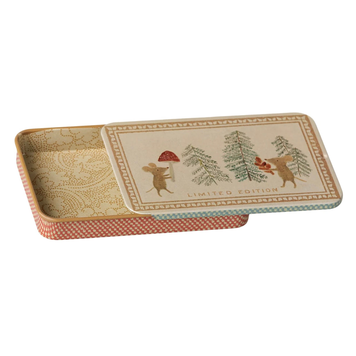Maileg Metal Box with Sliding Lid - Christmas Mice