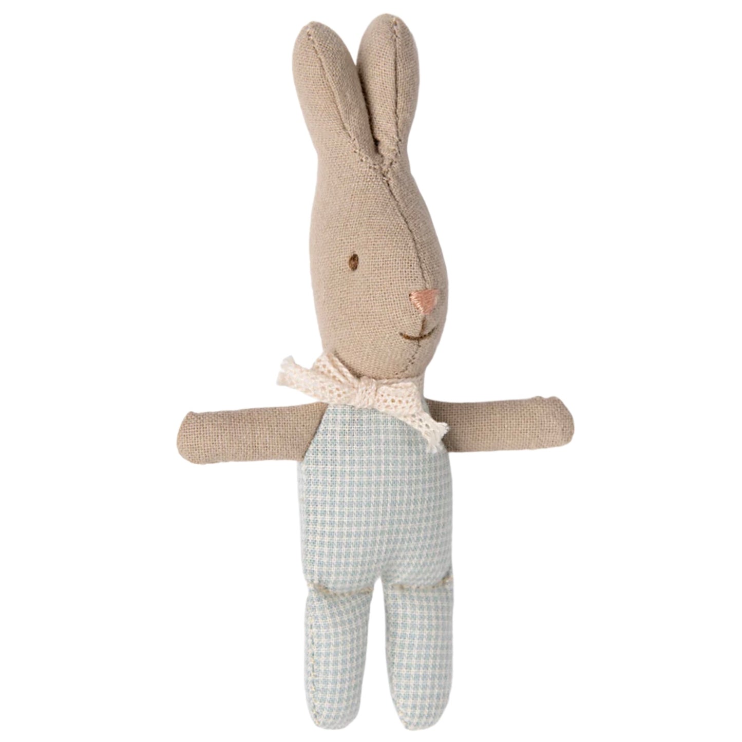 Maileg Rabbit My, Light Blue Check