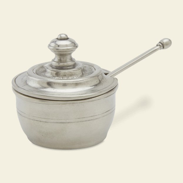 MATCH Pewter Piccolo Salt Cellar with Lid & Spoon
