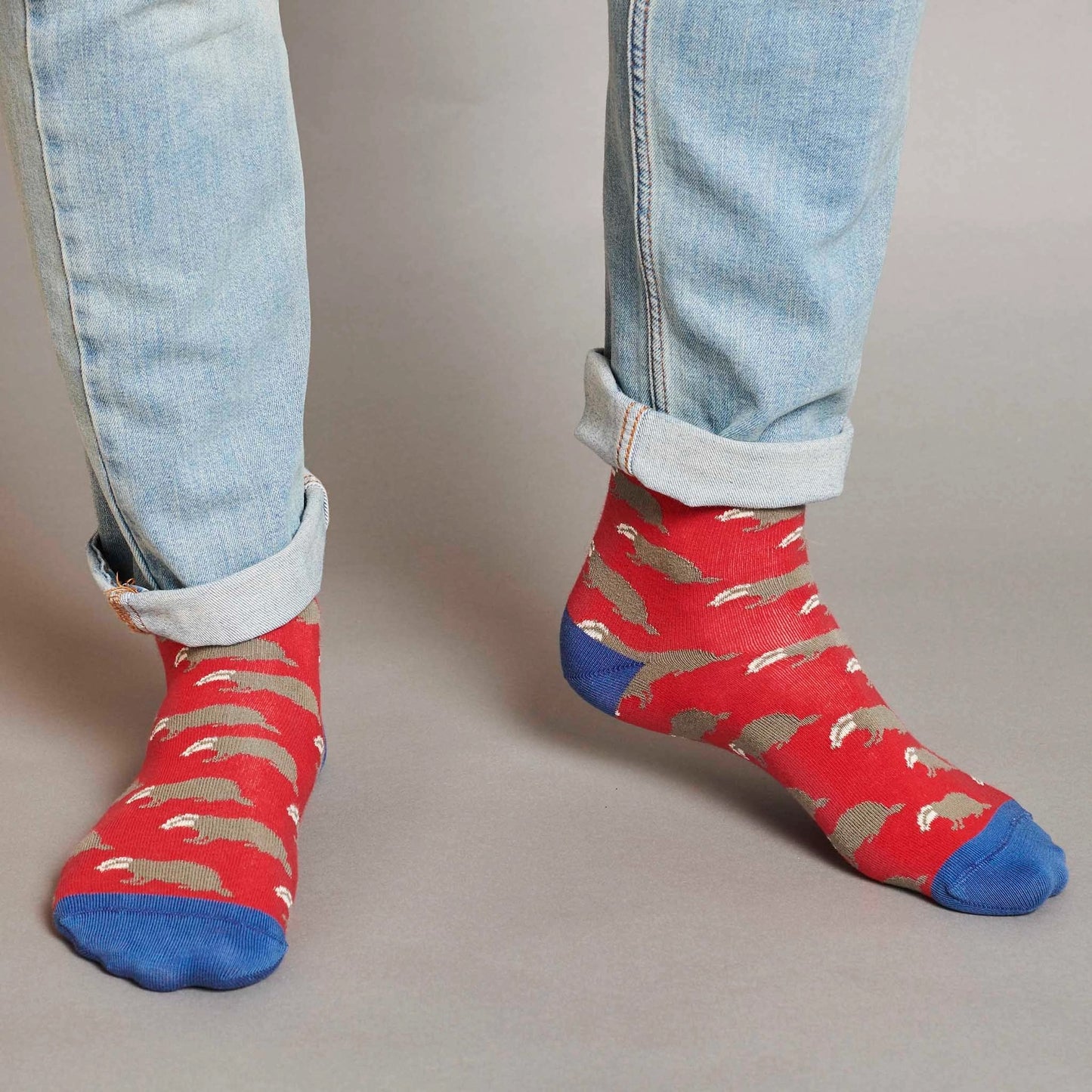 Catherine Tough Men's Organic Cotton Crew Socks - Badger