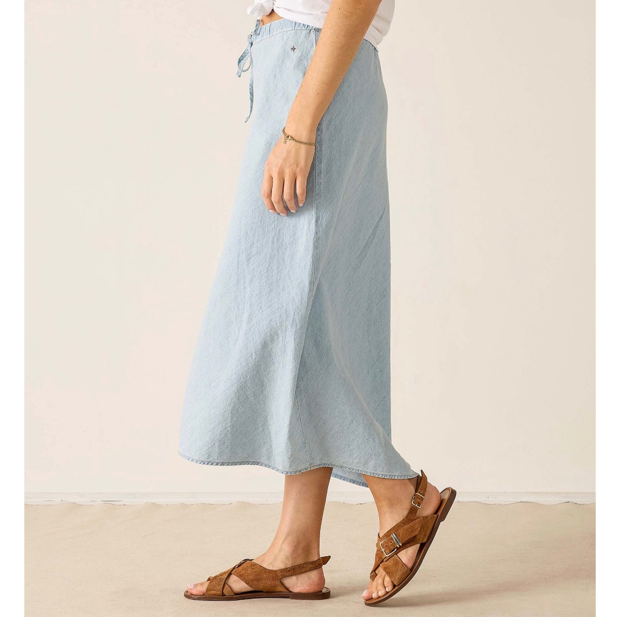 Mersea Aix Maxi Skirt - Light Chambray