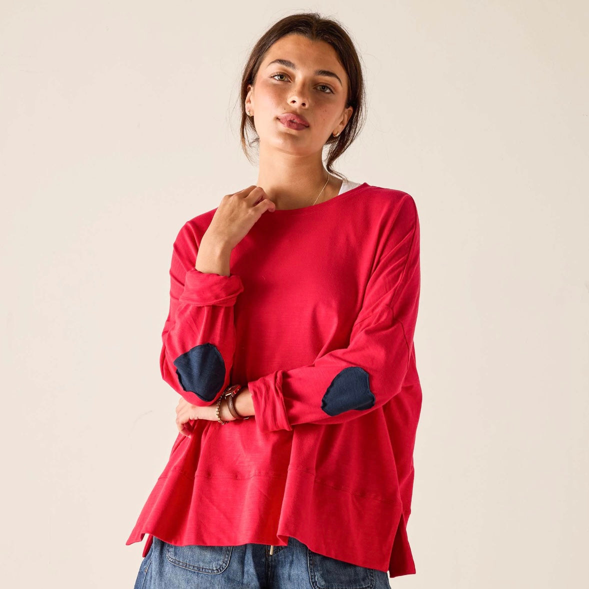 Mersea Amour Applique Tee - Red/Navy - One Size