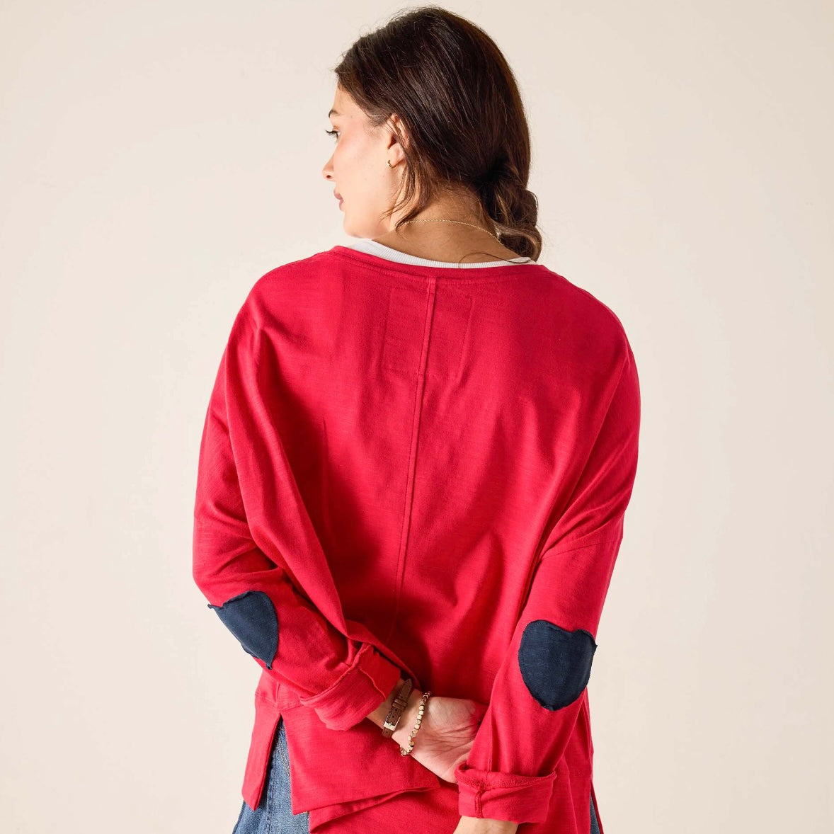 Mersea Amour Applique Tee - Red/Navy - One Size