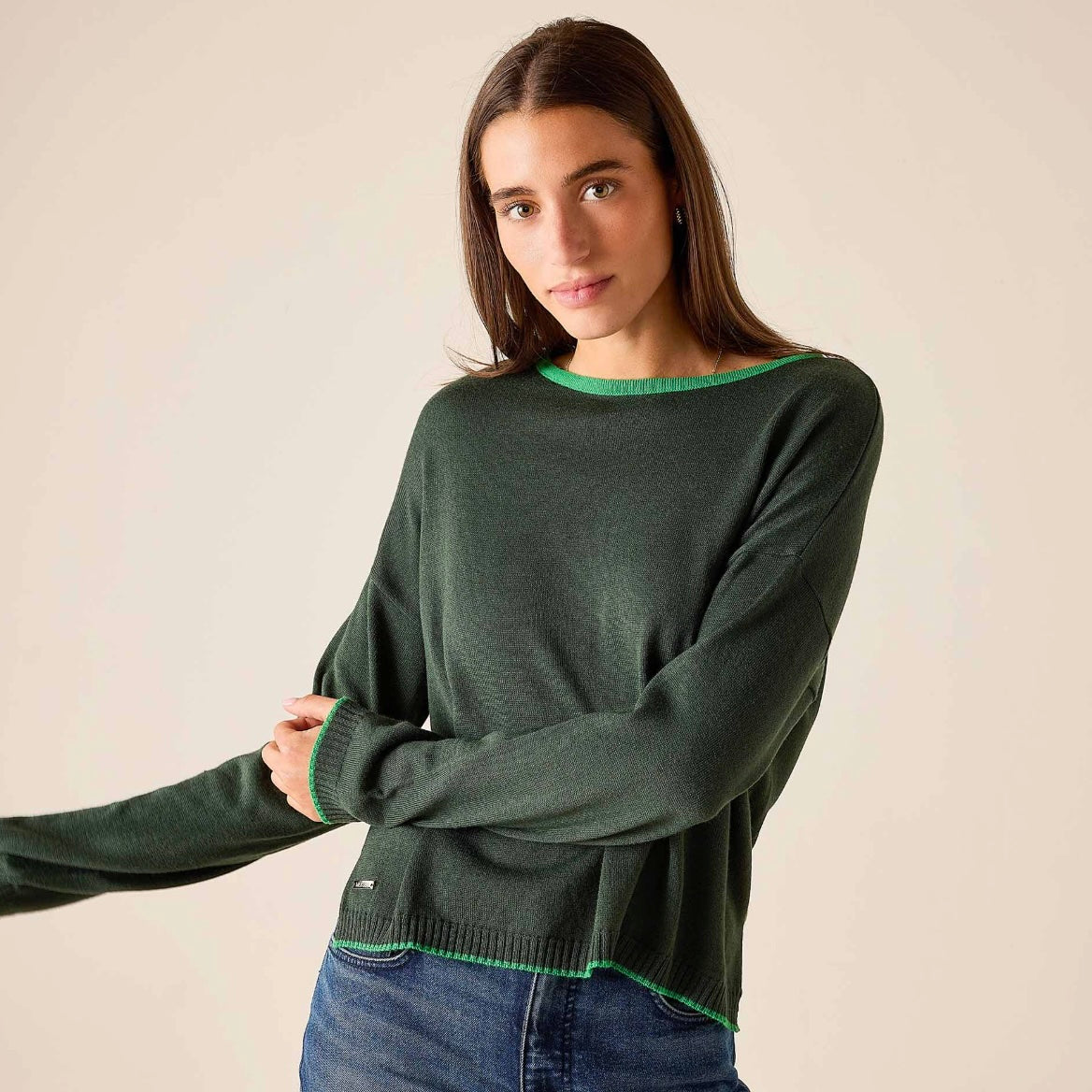 Mersea Cardiff Sweater - Pine