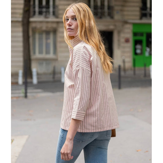 Mersea Emerson Button Up Top - Primrose Stripe