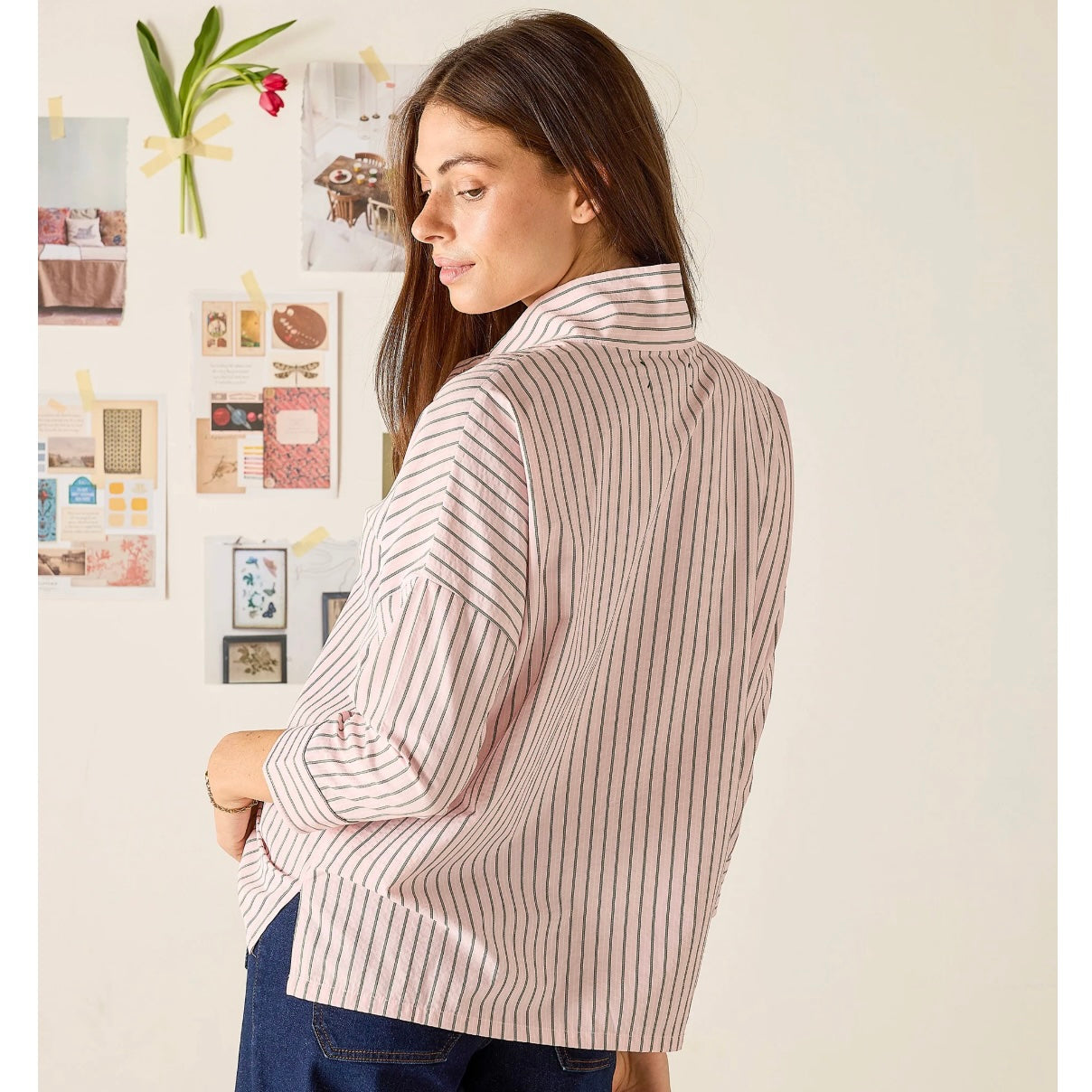 Mersea Emerson Button Up Top - Primrose Stripe