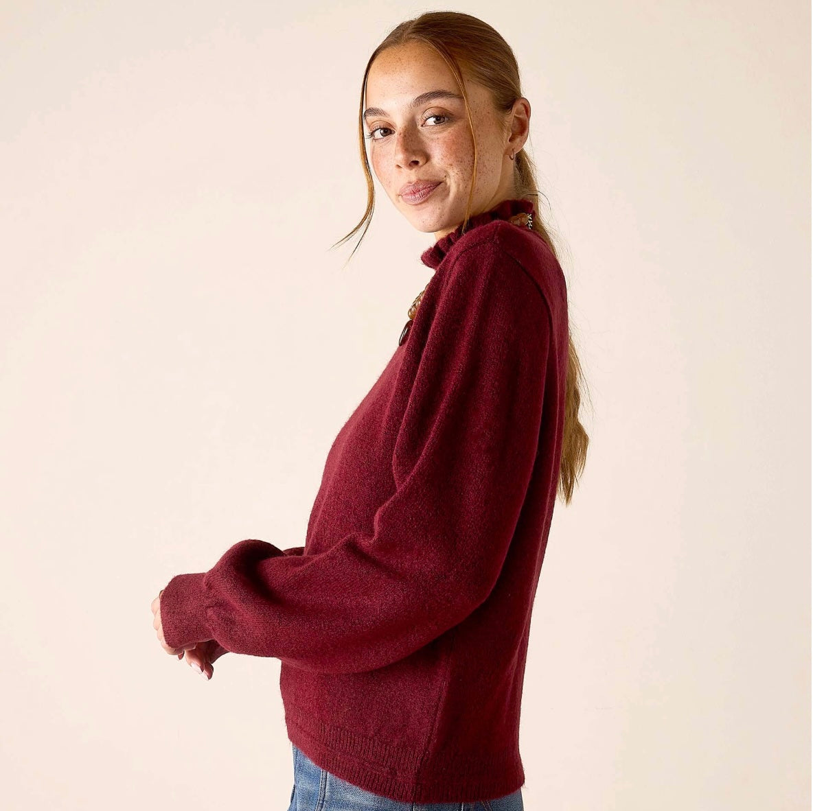 Mersea Sabrina Sweater - Cabernet