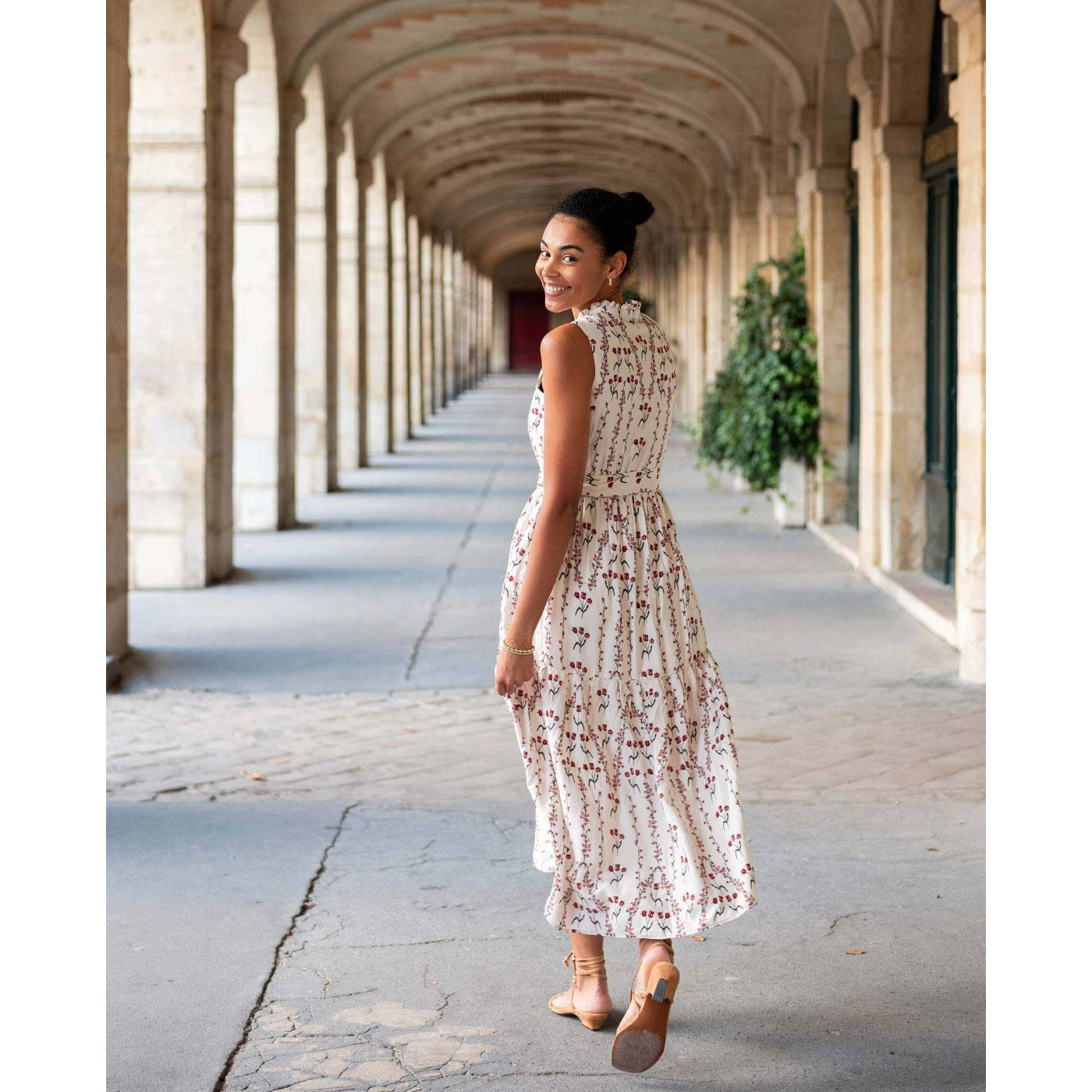 Mersea Tropez Tiered Maxi Dress - Flower Market Print