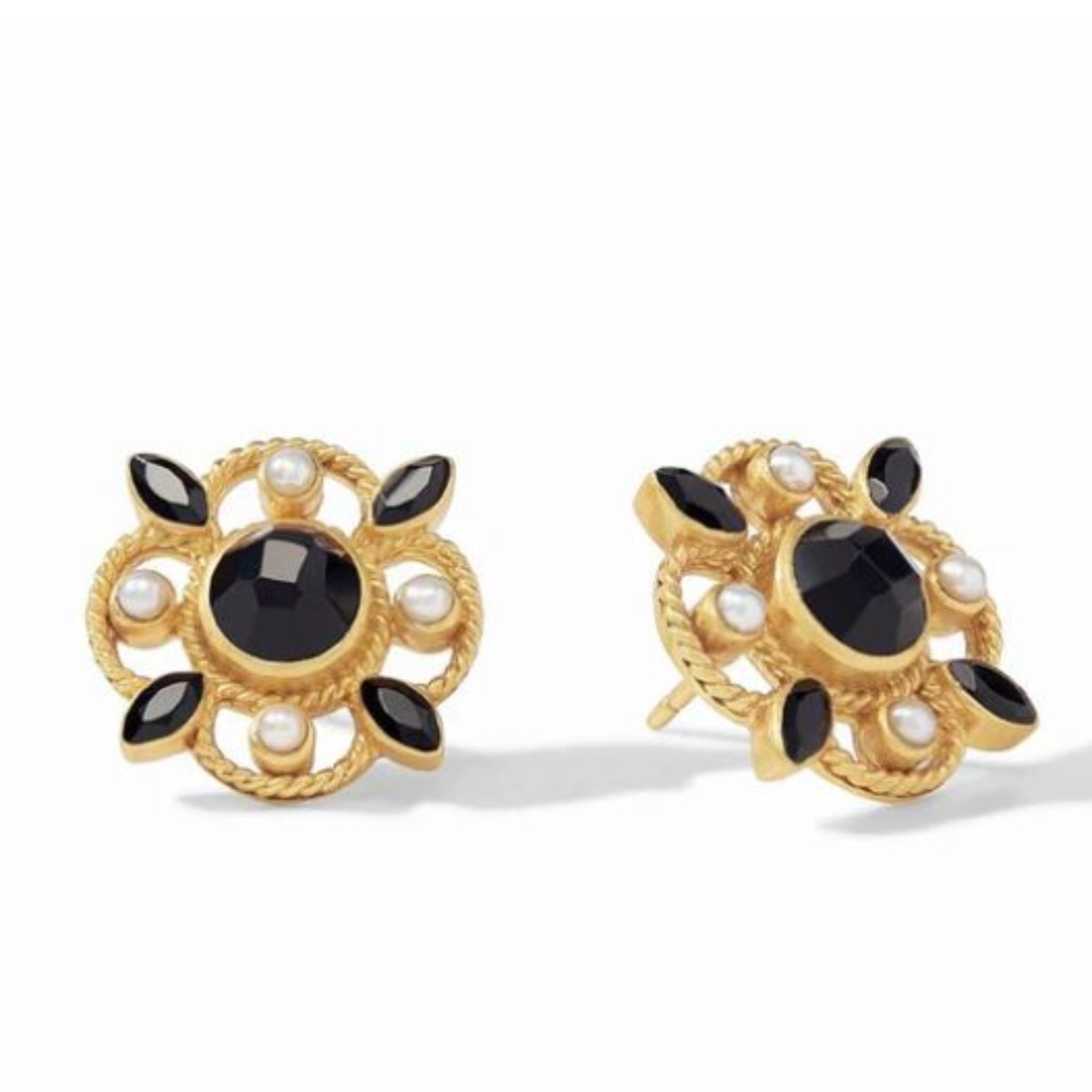 Julie-Vos-Monaco-Stud-Obsidian-Black-Pearl-Earrings