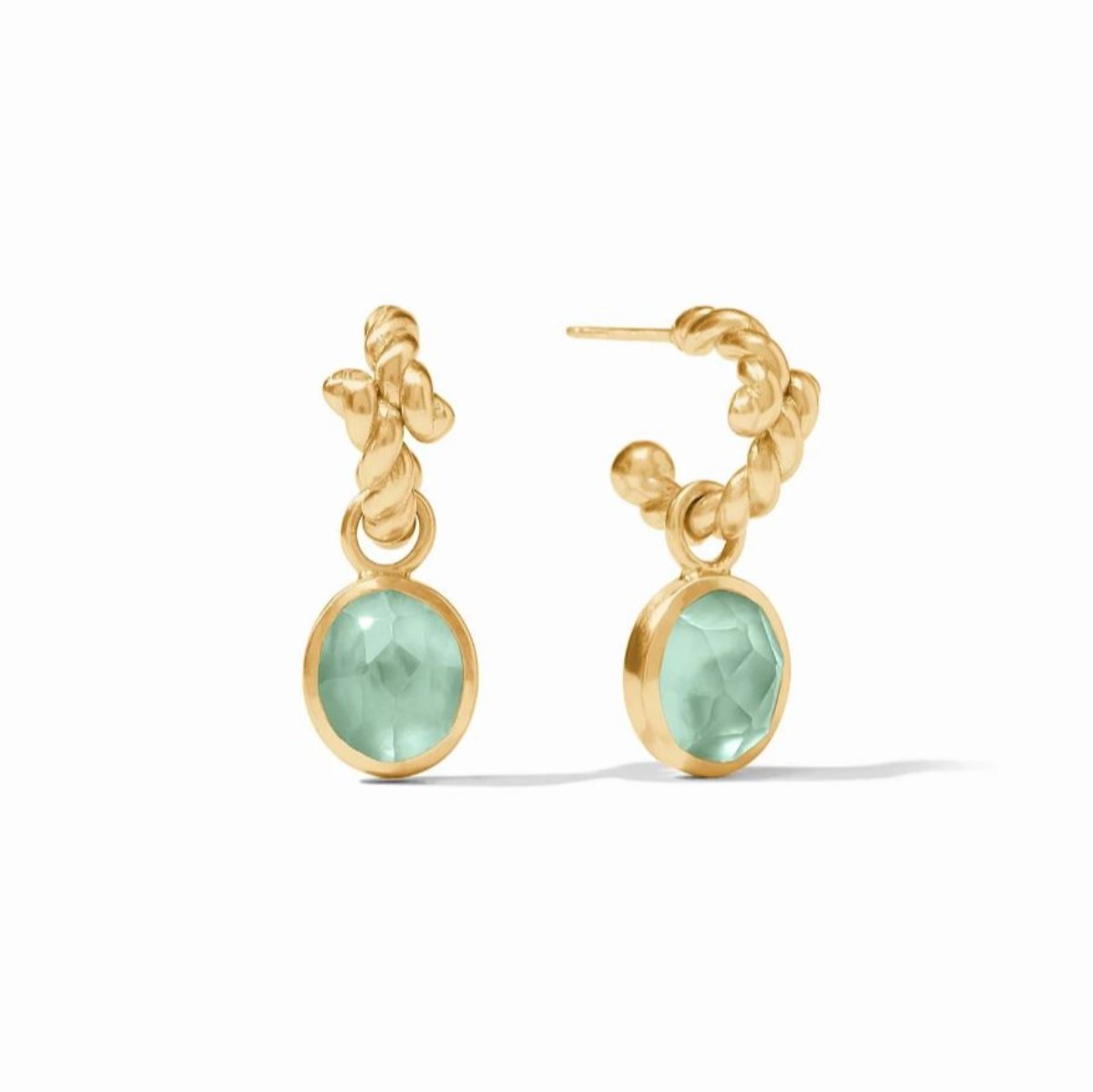 Julie-Vos-Nassau-Hoop-Charm-Earring-Aquamarine