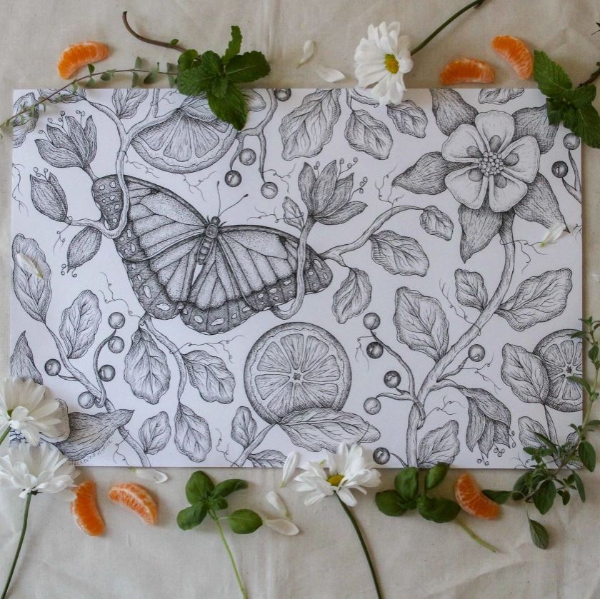 The Orange Thicket Paper Placemats
