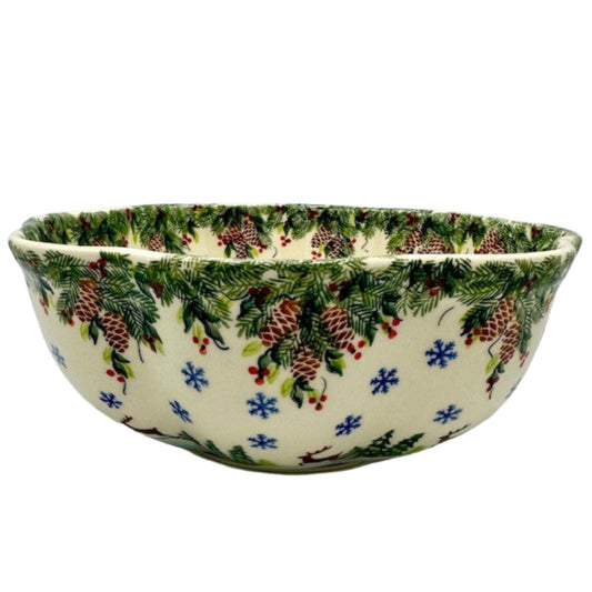 Polish-Pottery-Winter Serving-Bowl