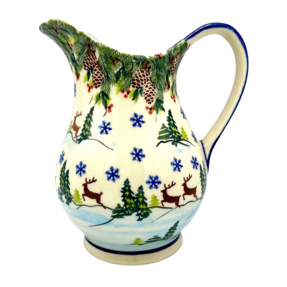 POlish-Pottery-Winter-Pitcher