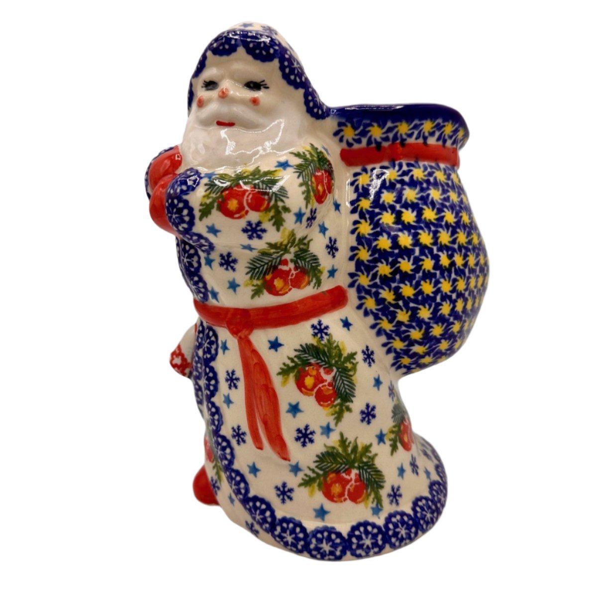 Polish-Pottery-Santa-Claus-Star-Sack