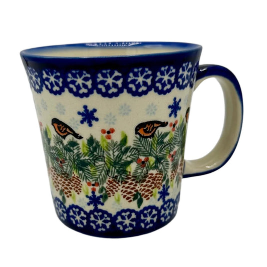 Lidia-Polish-Pottery-Winter-Robin-Mug