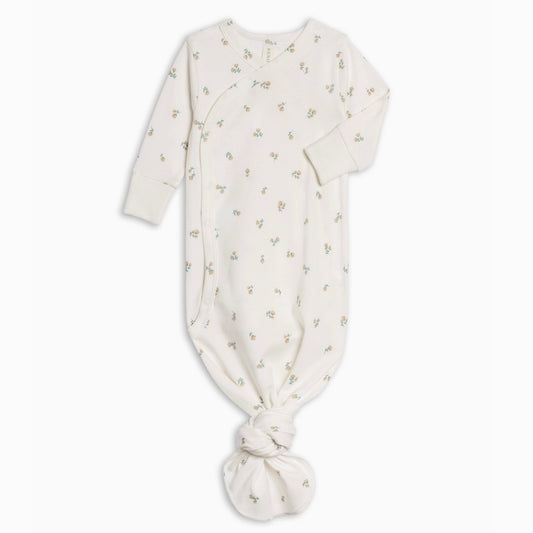 Colored Organics Indy Kimono Gown - Palmer Floral / Dune + Laguna