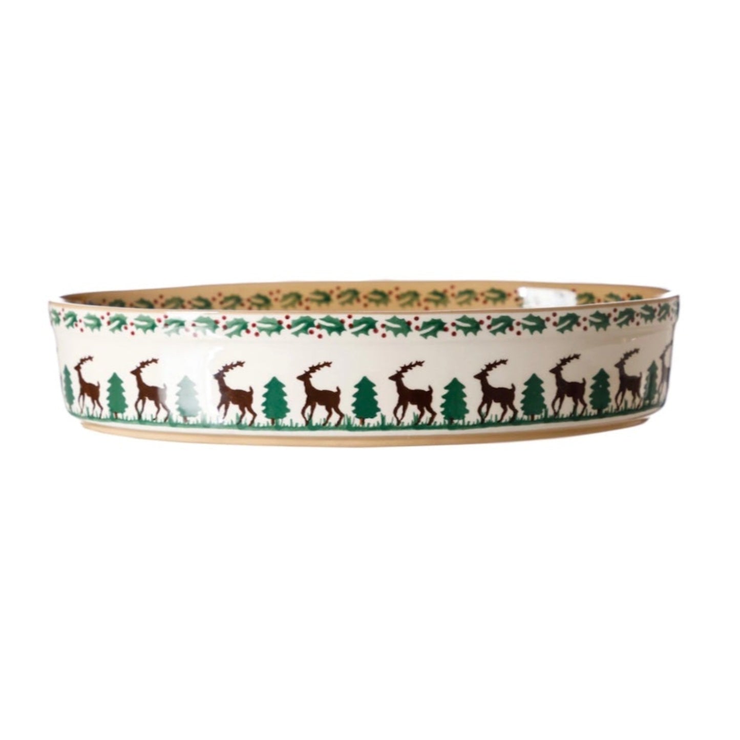 Reindeer Medium Oval Oven Dish