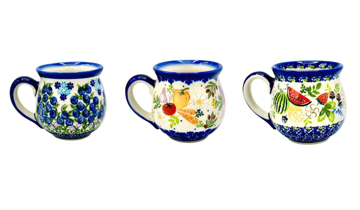 Polish Pottery Watermelon Bubble Mug
