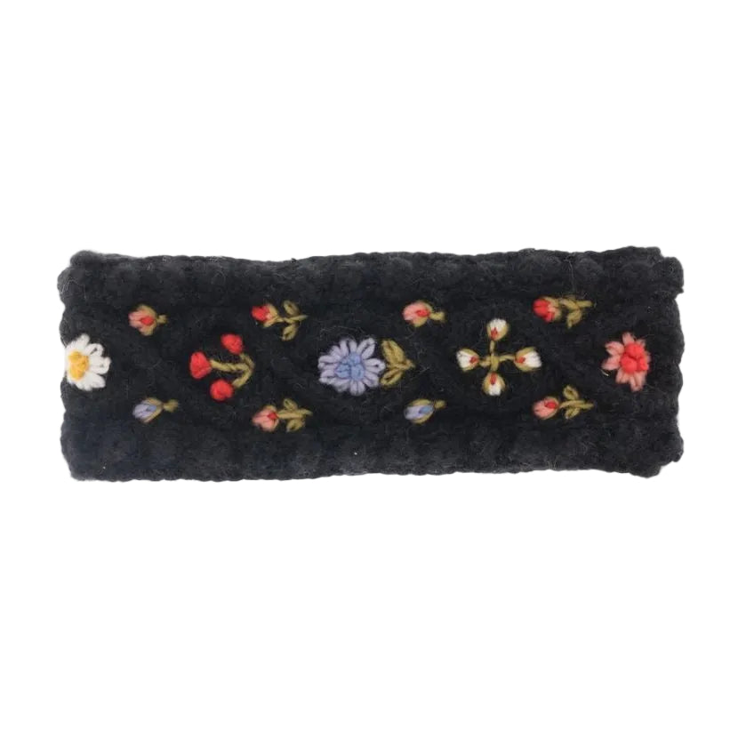 French Knot Tilly Headband - Black