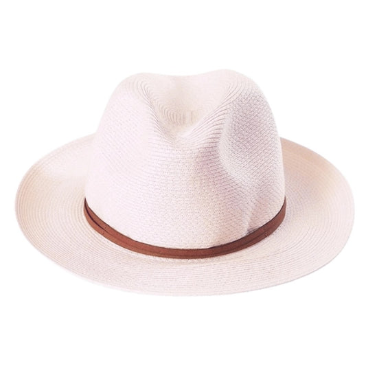 Travaux en Cours Powder Pink Leather Tie Paper Hat