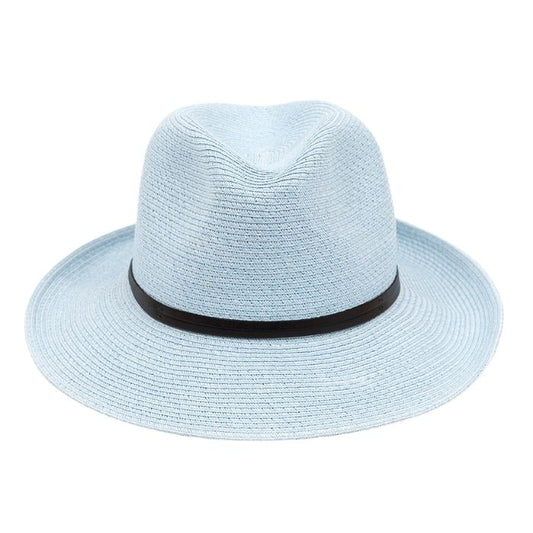 Travaux en Cours Sky Blue Leather Tie Paper Hat