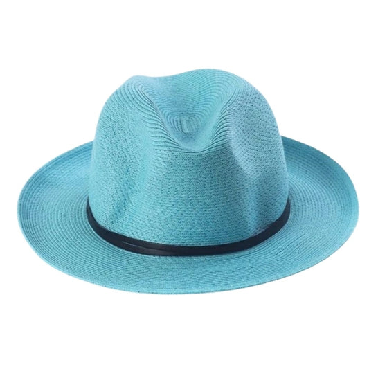 Travaux en Cours Turquoise Leather Tie Paper Hat
