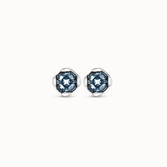 UNOde50 Aura Blue Stud Earrings