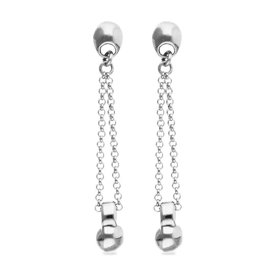 UNOde50 Gravity Silver Drop Earrings