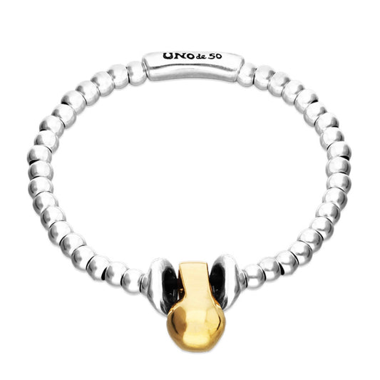 UNOde50 Gravity Stretch Gold & Silver Bracelet