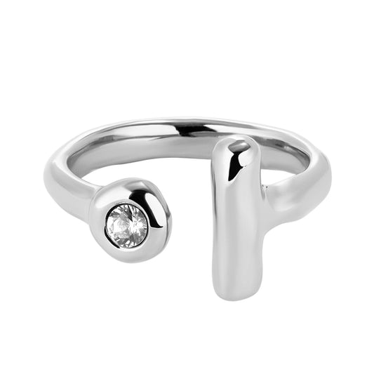 UNOde50 Open ring with white topaz