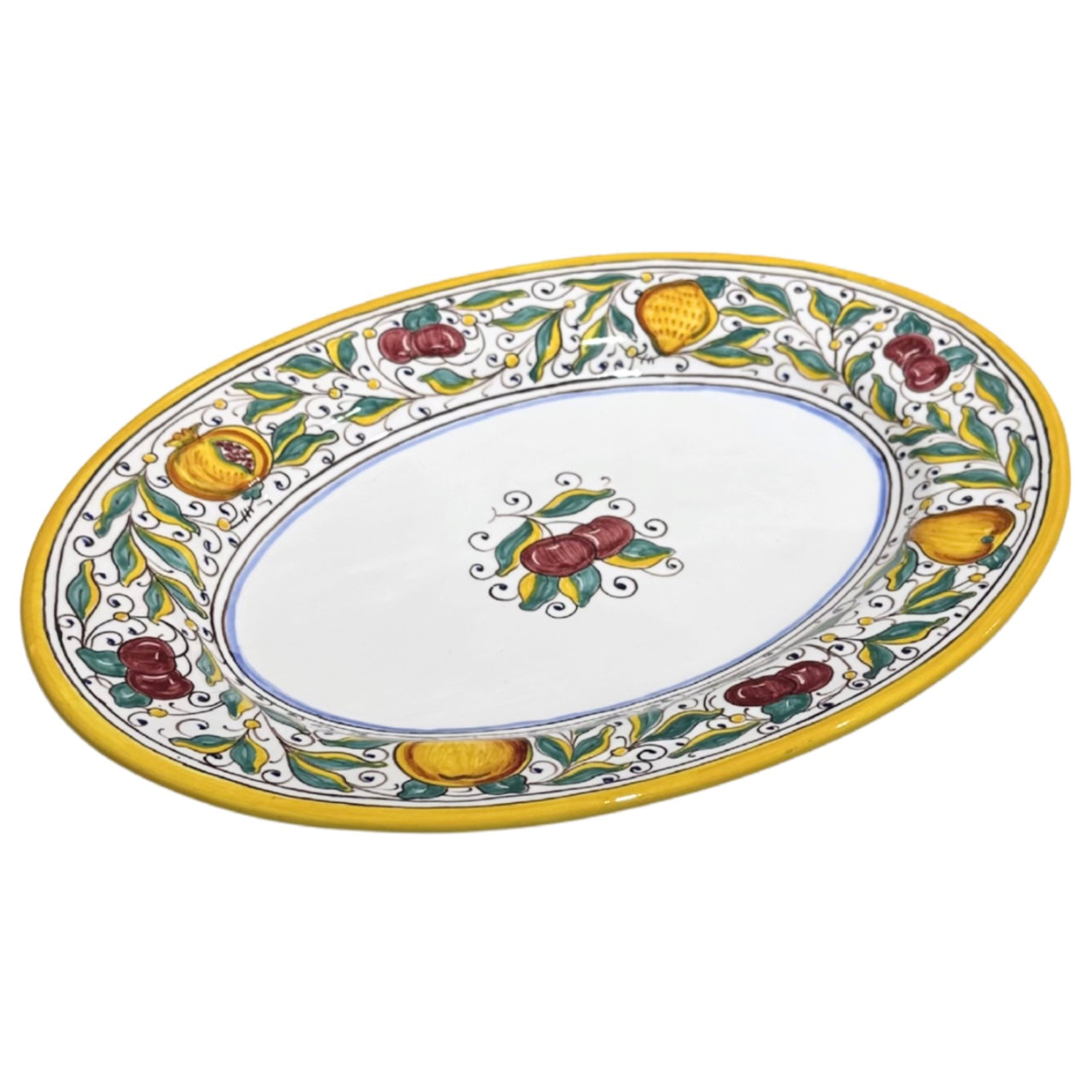 Ubaldo Grazia Foglie Fruta Small Oval Platter